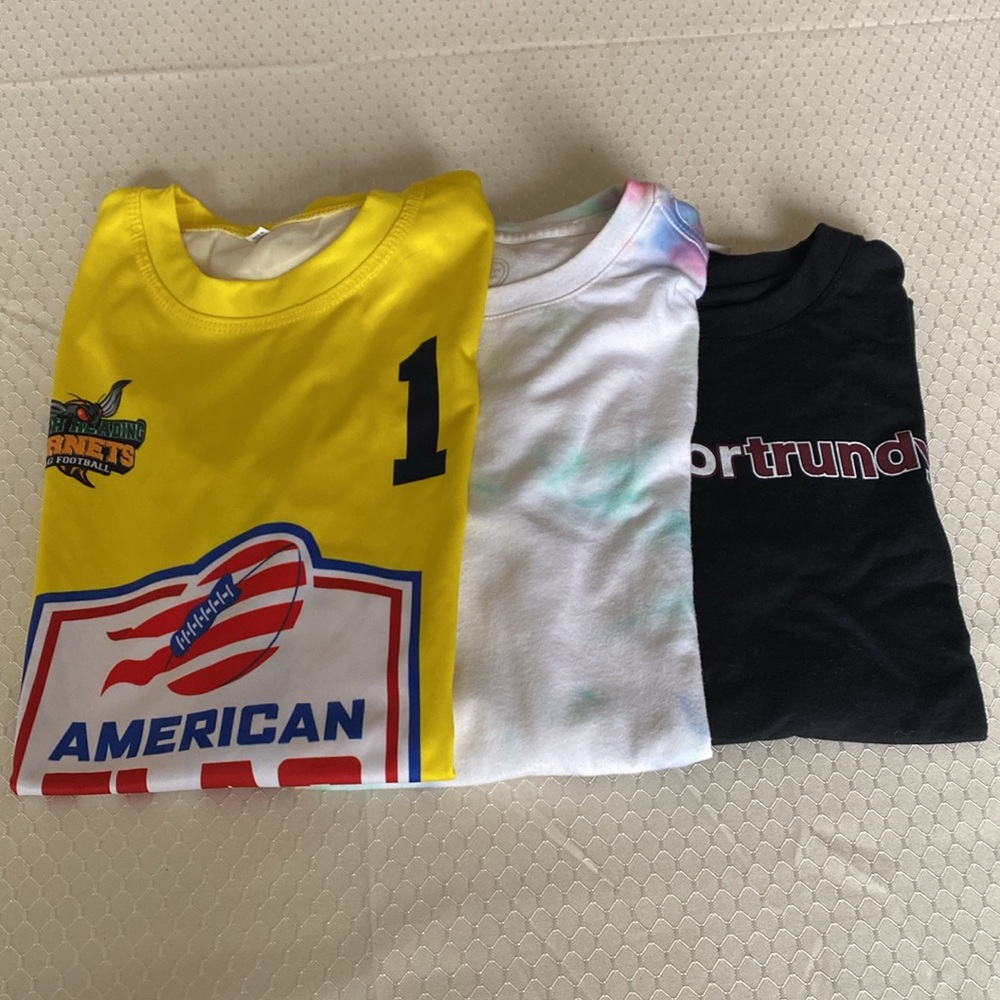 Collection of Three Unisex T-shirts for Summer Play, All Size Youth XL